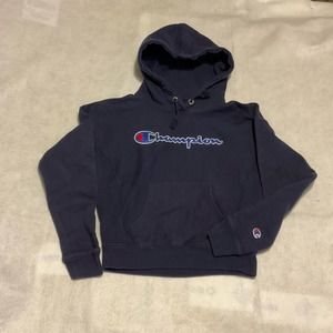 Champion Hoodie Navy Blue Adult XS